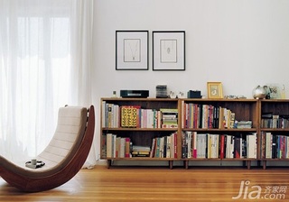 简约风格二居室5-10万70平米卧室书架图片