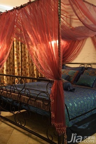 简约风格一居室民族风5-10万50平米卧室床效果图