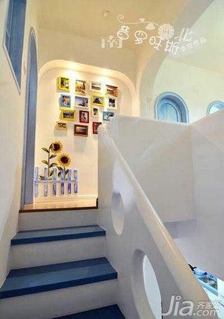 地中海风格复式15-20万130平米楼梯设计图