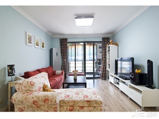 混搭风格二居室富裕型80平米客厅沙发效果图