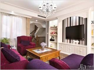 欧式风格复式豪华型140平米以上客厅电视背景墙沙发新房平面图