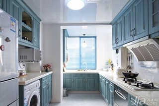 地中海风格富裕型80平米厨房橱柜设计图纸