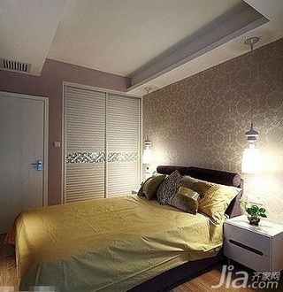 简约风格四房温馨富裕型110平米卧室床婚房设计图纸