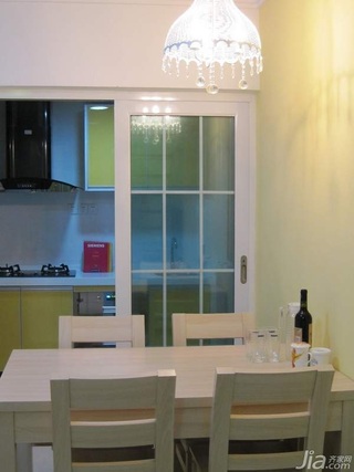 田园风格二居室富裕型100平米餐厅餐桌效果图