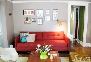 简约风格二居室富裕型40平米客厅沙发婚房家装图