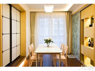 简约风格二居室5-10万90平米餐厅餐桌新房家装图