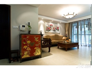中式风格四房舒适10-15万120平米客厅沙发背景墙沙发新房平面图