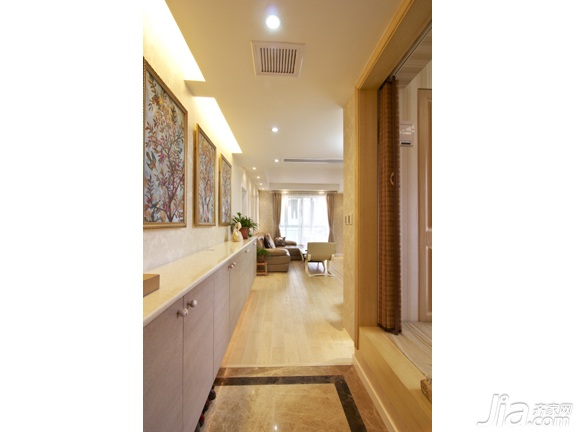 二居室装修,简约风格,小户型装修,70平米装修,5-10万装修,富裕型装修,边柜,装饰画,过道