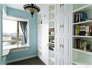 简约风格二居室5-10万80平米书房书架新房家居图片