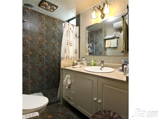 东南亚风格二居室5-10万80平米卫生间洗手台新房设计图纸
