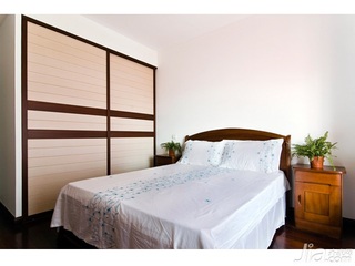 简约风格四房简洁5-10万80平米卧室床婚房家装图