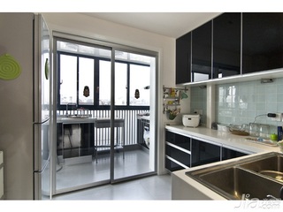 简约风格四房简洁黑白10-15万90平米厨房橱柜新房设计图