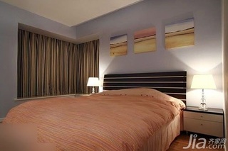 简约风格四房舒适豪华型120平米卧室床新房家居图片