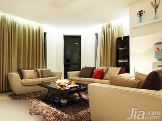 简约风格四房舒适豪华型120平米客厅沙发新房平面图