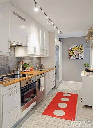 欧式风格白色15-20万130平米厨房橱柜图片