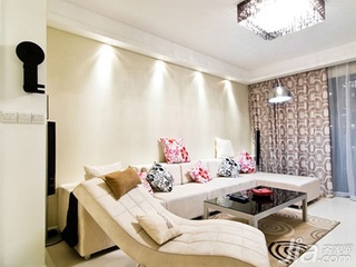 简约风格公寓5-10万80平米客厅沙发新房家居图片