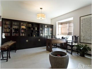 中式风格公寓5-10万70平米书房书桌新房设计图