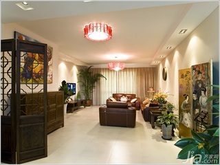中式风格公寓5-10万70平米客厅灯具新房设计图
