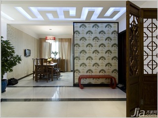 中式风格公寓5-10万70平米餐厅隔断餐桌新房设计图纸