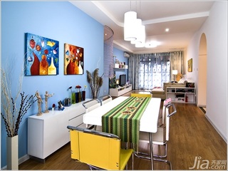 简约风格二居室5-10万80平米餐厅餐桌新房家居图片