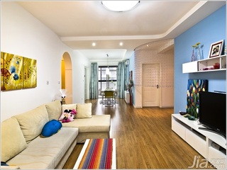 简约风格二居室5-10万80平米客厅沙发新房设计图