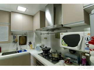 简约风格二居室原木色3万以下60平米厨房橱柜图片