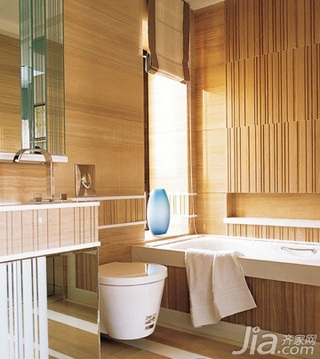 简约风格二居室实用原木色5-10万80平米卫生间设计图纸