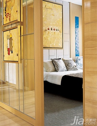 简约风格二居室原木色5-10万80平米卧室装修效果图
