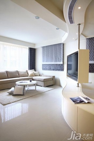 简约风格二居室5-10万60平米客厅沙发新房设计图