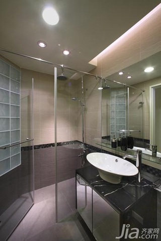 简约风格二居室5-10万60平米卫生间洗手台新房平面图