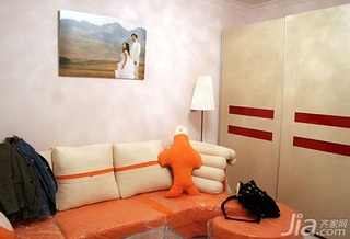 简约风格二居室5-10万50平米客厅沙发新房设计图