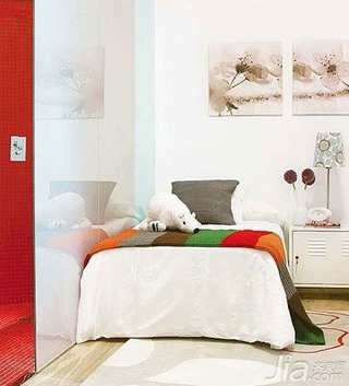 简约风格小户型3万以下60平米卧室床图片