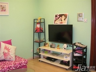 简约风格二居室绿色3万以下50平米电视柜图片