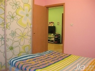 简约风格二居室粉色3万以下50平米卧室衣柜图片