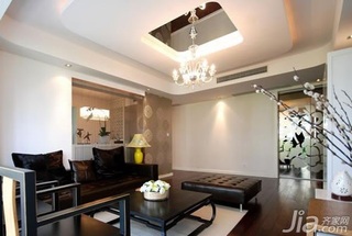 中式风格四房简洁10-15万120平米客厅沙发三口之家设计图纸