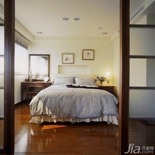 新古典风格二居室简洁5-10万130平米卧室卧室背景墙床新房平面图