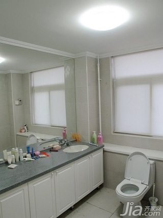 简约风格二居室5-10万80平米卫生间洗手台三口之家平面图