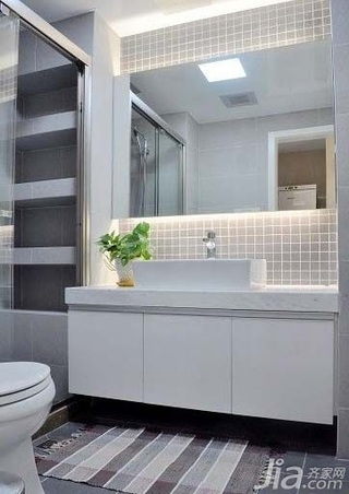 简约风格四房5-10万100平米卫生间洗手台婚房家装图