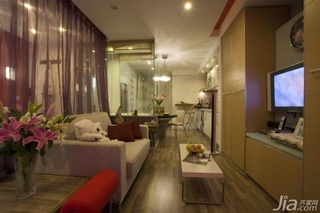 简约风格二居室5-10万50平米客厅沙发新房设计图纸