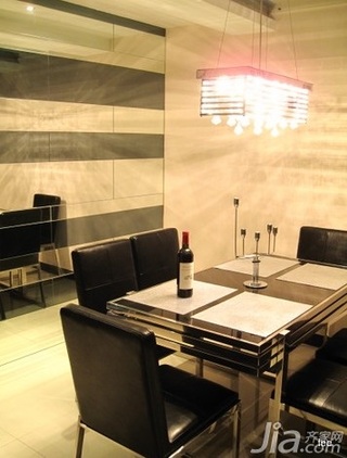 简约风格二居室黑色5-10万80平米餐厅餐厅背景墙灯具新房家装图
