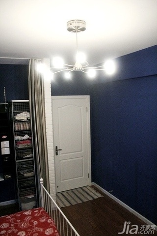 宜家风格二居室蓝色5-10万70平米卧室装修