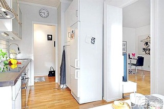 欧式风格小户型简洁白色5-10万80平米厨房橱柜订做