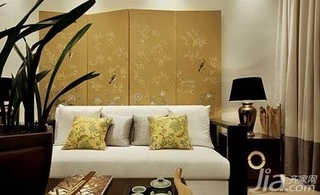 中式风格复式10-15万110平米客厅背景墙沙发新房家居图片