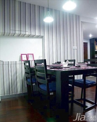 简约风格二居室10-15万80平米餐厅壁纸新房设计图