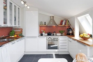 欧式风格小户型白色5-10万60平米厨房橱柜效果图