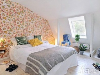 欧式风格小户型舒适5-10万60平米卧室床图片