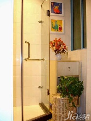 简约风格二居室3万以下60平米卫生间洗手台婚房家装图