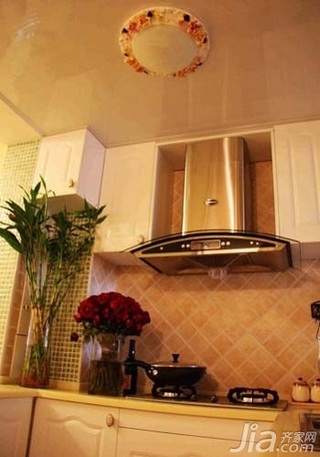 田园风格二居室3万以下60平米厨房橱柜图片
