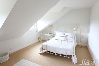 简约风格简洁白色5-10万100平米卧室床新房家装图