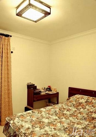 中式风格二居室3万以下60平米卧室床图片